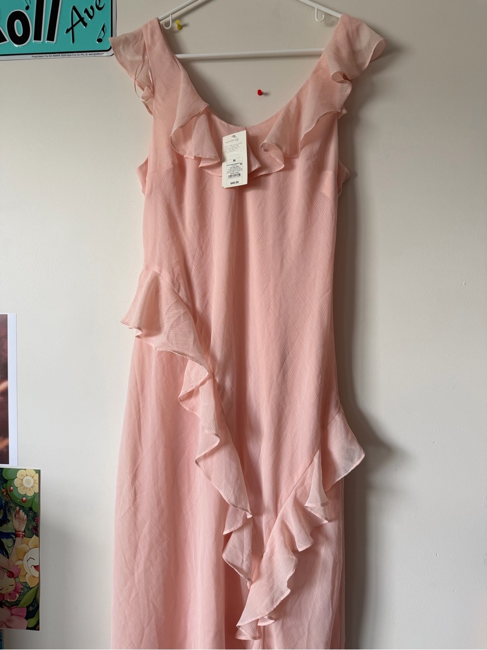 Target Pink Ruffle Maxi Dress - Picture 4 of 7